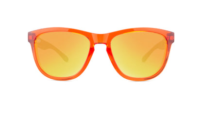 Kids Sunglasses with Campfire Frames and Red Sunset Lenses, Front