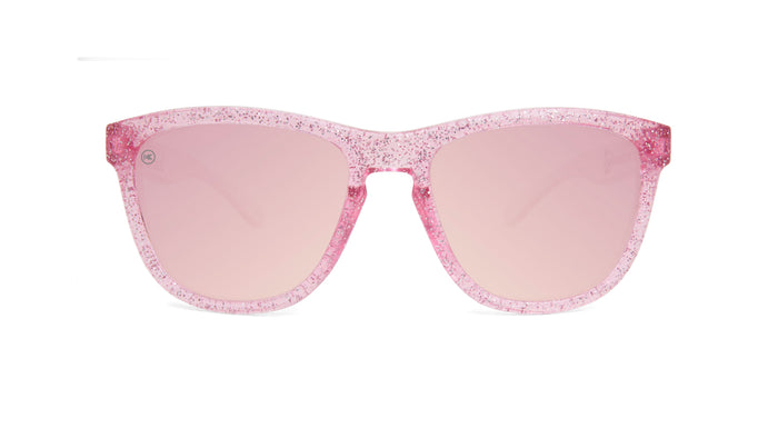 Kids Sunglasses with Pink Sparkle Frame and Pink Lenses, Front