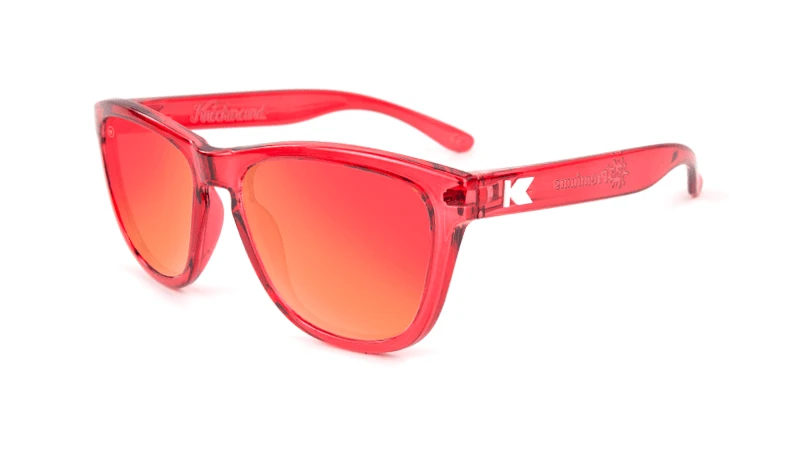 Clear red kids sunglasses with red lenses