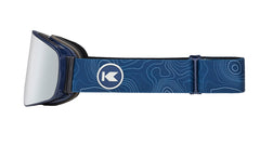 Knockaround Snow Goggles With Silver Lens and Blue Strap, Side