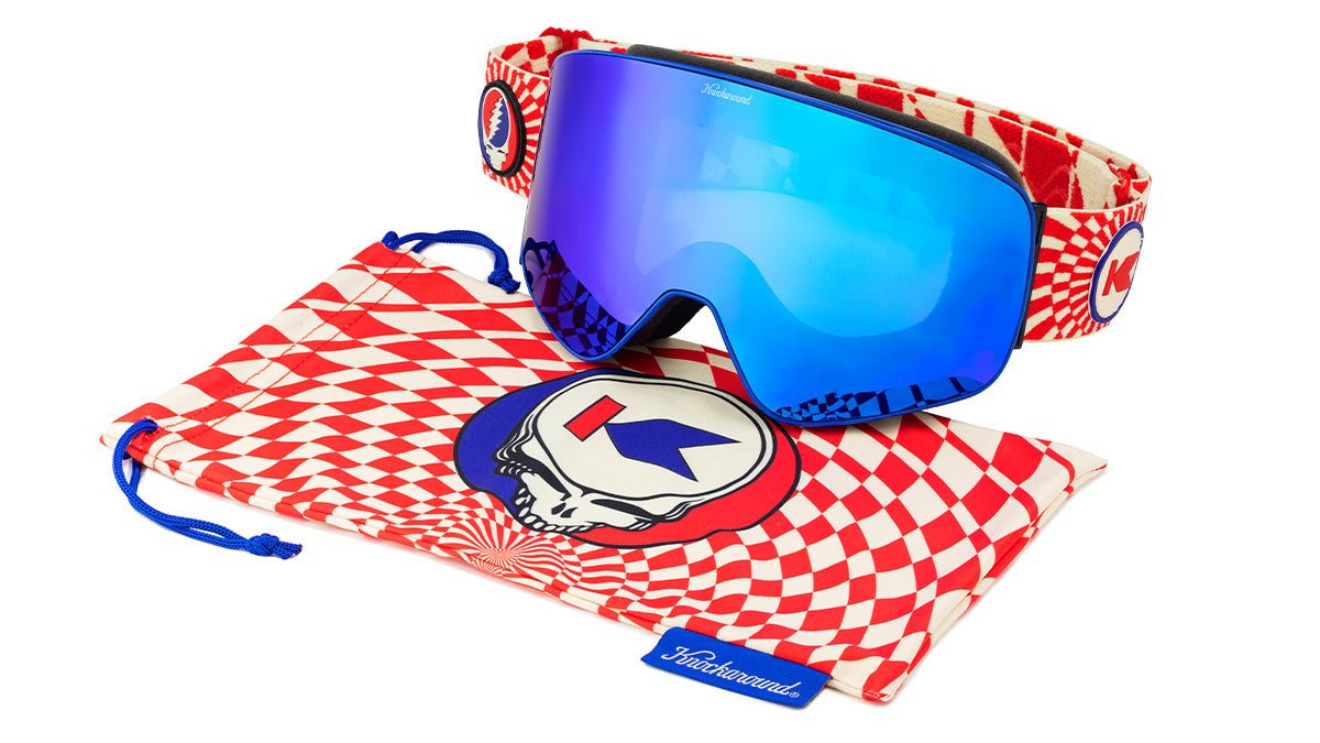 Knockaround Grateful Dead Steal Your Face Snow Goggles, Set