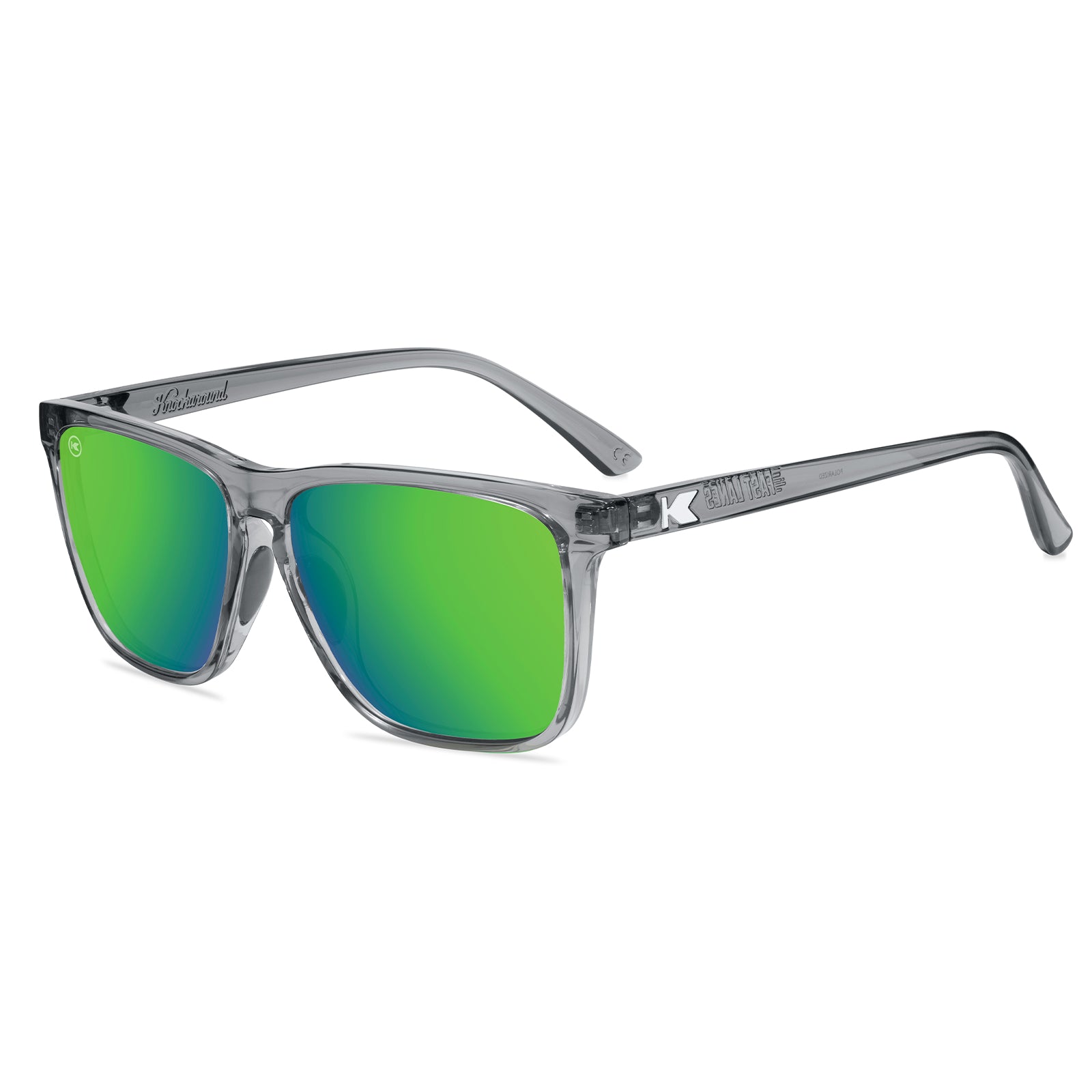 Clear Grey / Green Moonshine Fast Lanes Sport Sunglasses, Flyover