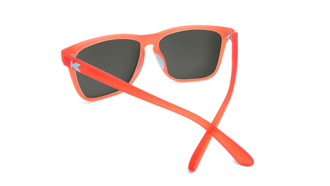 Sport Sunglasses with Fruit Punch Red Frames and Polarized Aqua Lenses, Back