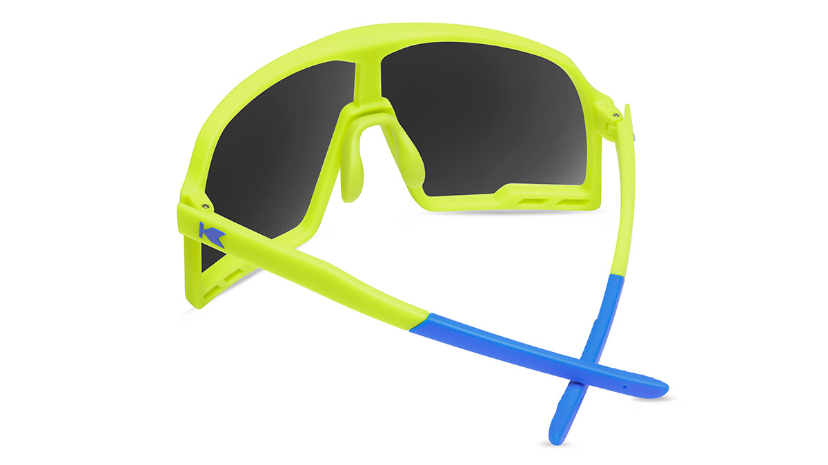 Sport Sunglasses with Neon Yellow Frames and Yellow Lenses, Back