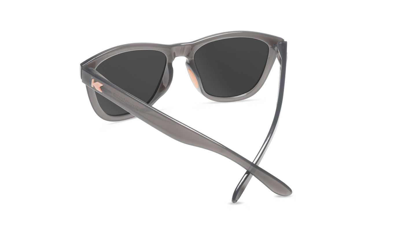Sport Sunglasses with Jelly Grey Frames and Polarized Peach Lenses, Back