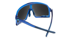 Sport Sunglasses with Rubberized Navy Frames and Caribbean Moonshine Lenses, Back