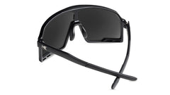 Sport Sunglasses with Matte Black Frames and Rainbow Lenses, Back