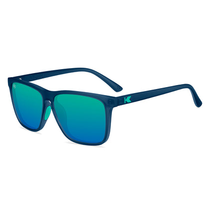 Rubberized Navy / Mint Fast Lanes Sport Sunglasses, Flyover