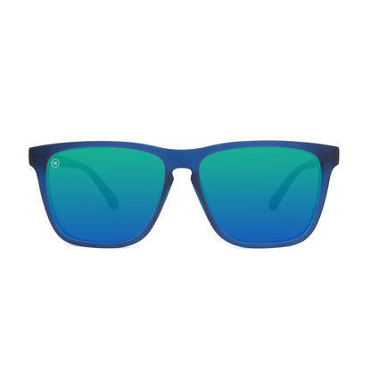 Rubberized Navy / Mint Fast Lanes Sport Sunglasses, Front