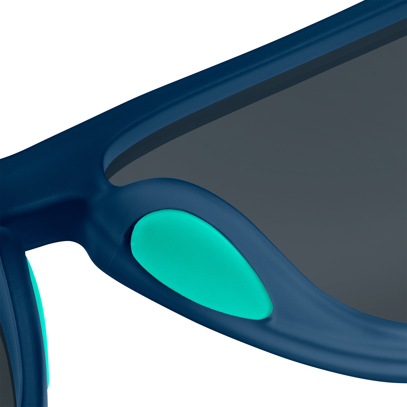 Rubberized Navy / Mint Fast Lanes Sport Sunglasses, Rubber Nose Pads