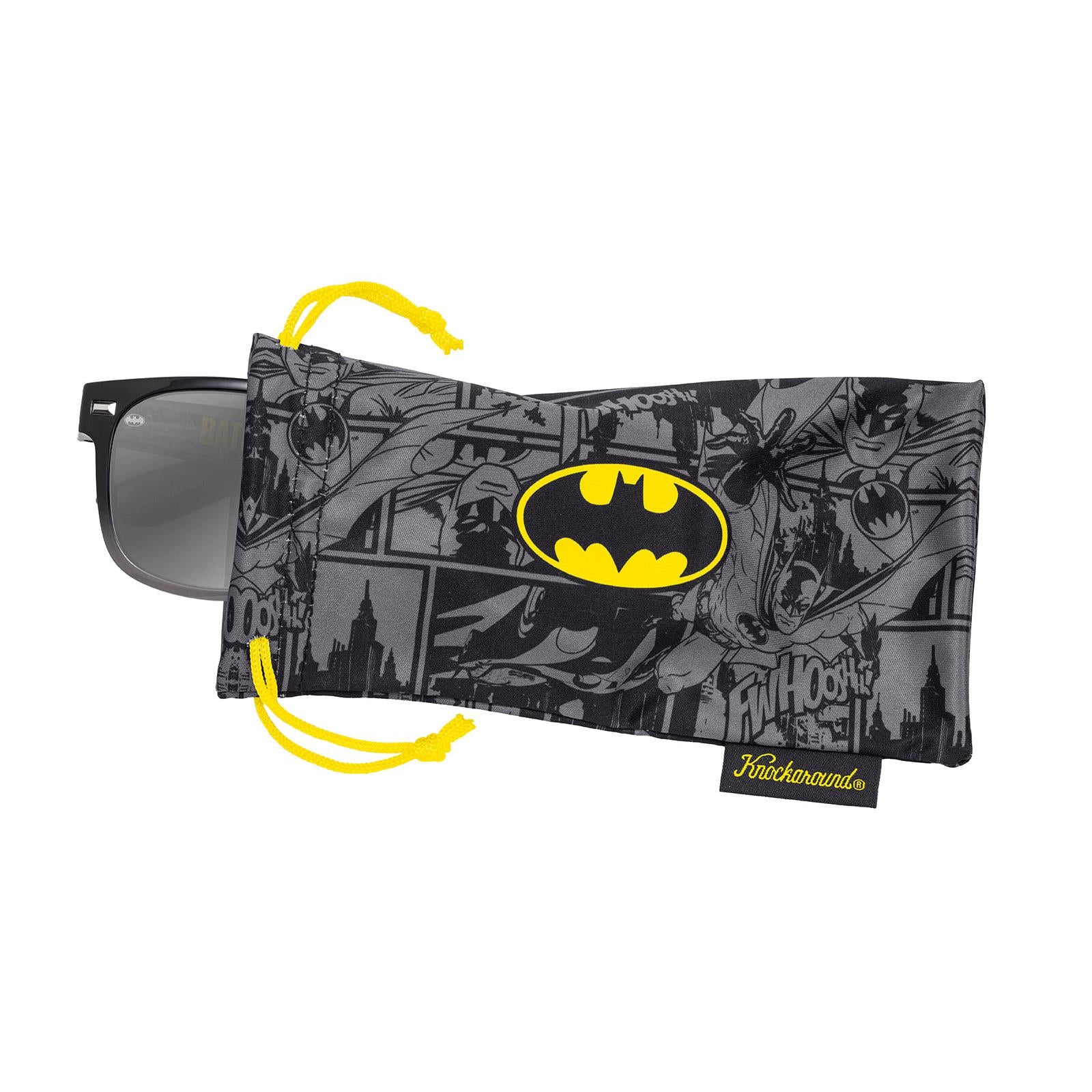 Polarized Black Batman DC Sunglasses w/ Silver Lenses for Large Heads