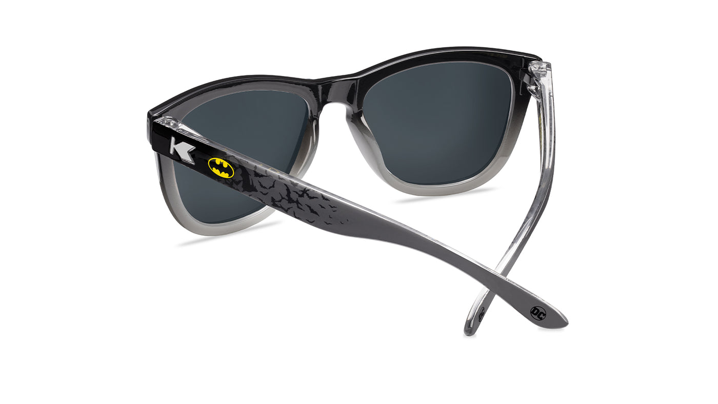 Knockaround Batman Kids Premiums Sunglasses with polarized silver lenses, back