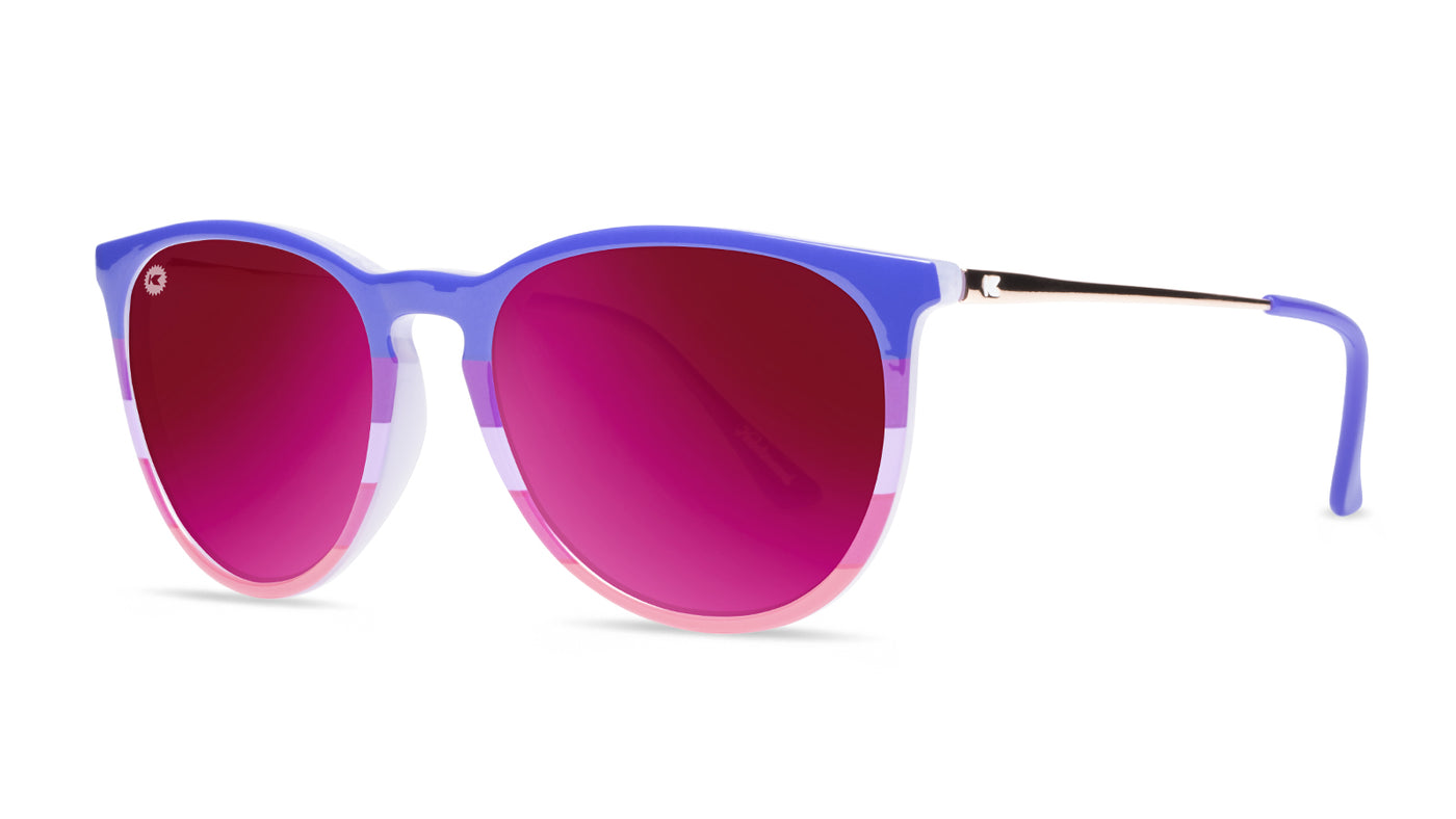 Sunglasses with Berry-inpired Frames and Polarized Fuchsia Lenses, Threequarter