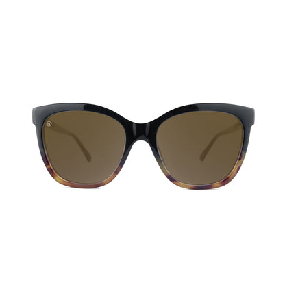 Glossy Black & Blonde Tortoise Shell Fade Deja Views Sunglasses, Front
