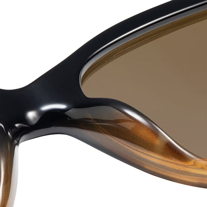 Glossy Black & Blonde Tortoise Shell Fade Deja Views Sunglasses, Nose