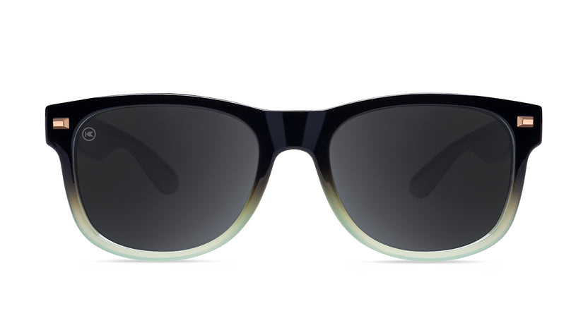 Sunlgasses with Black Mist Frames and Polarized Smoke Lenses, Front