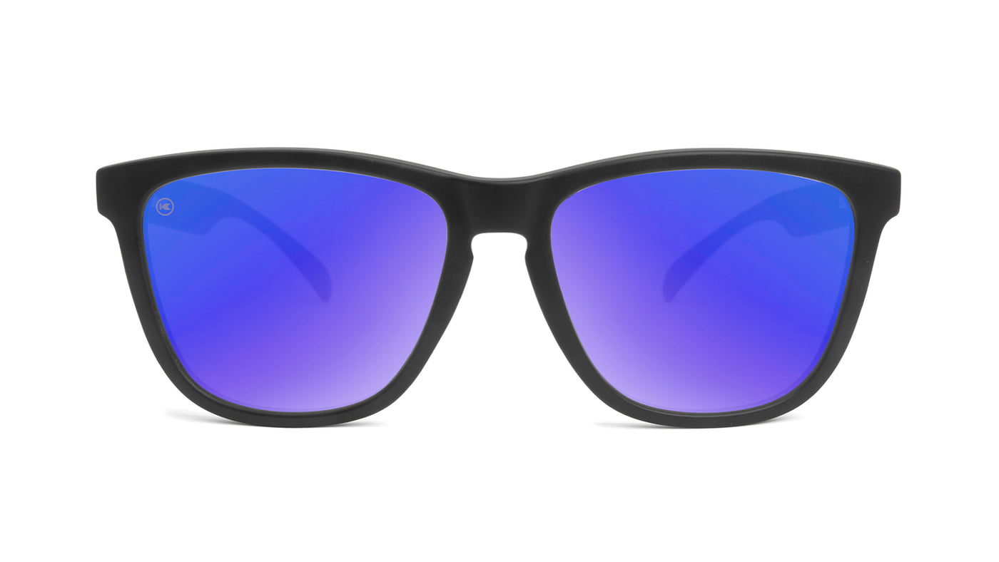 Knockaround Classics Polarized Sunglasses, Black Frame/Blue Lens