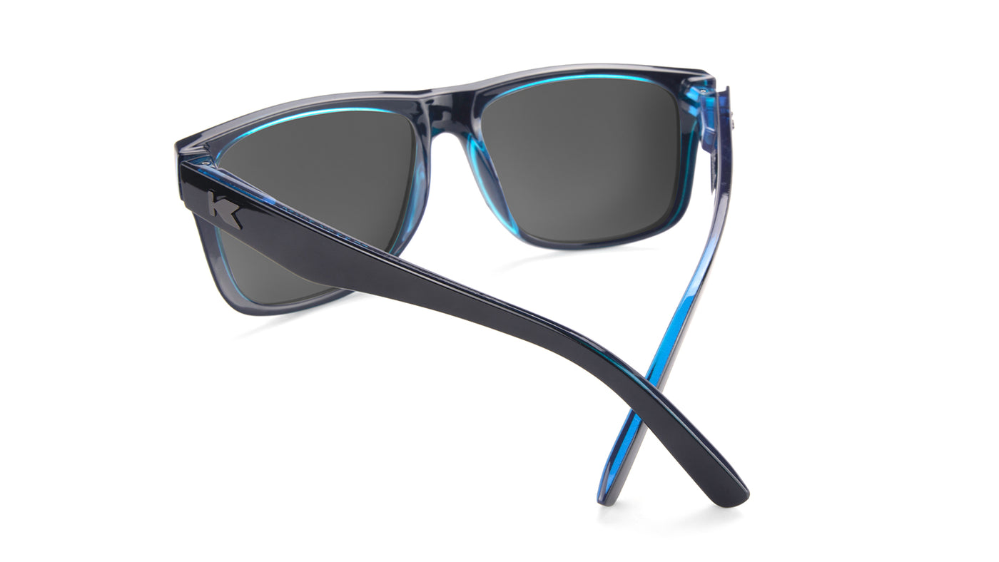 Sunglasses with Black Ocean Geode Frame and Polarized Black Smoke Lenses, Back