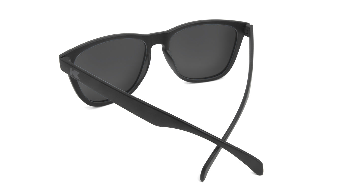 Sunglasses with Black Frame and Polarized Black Smoke Lenses, back