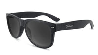 Sunglasses with Matte Black Frames and Polarized Black Smoke Lenses, Flyover