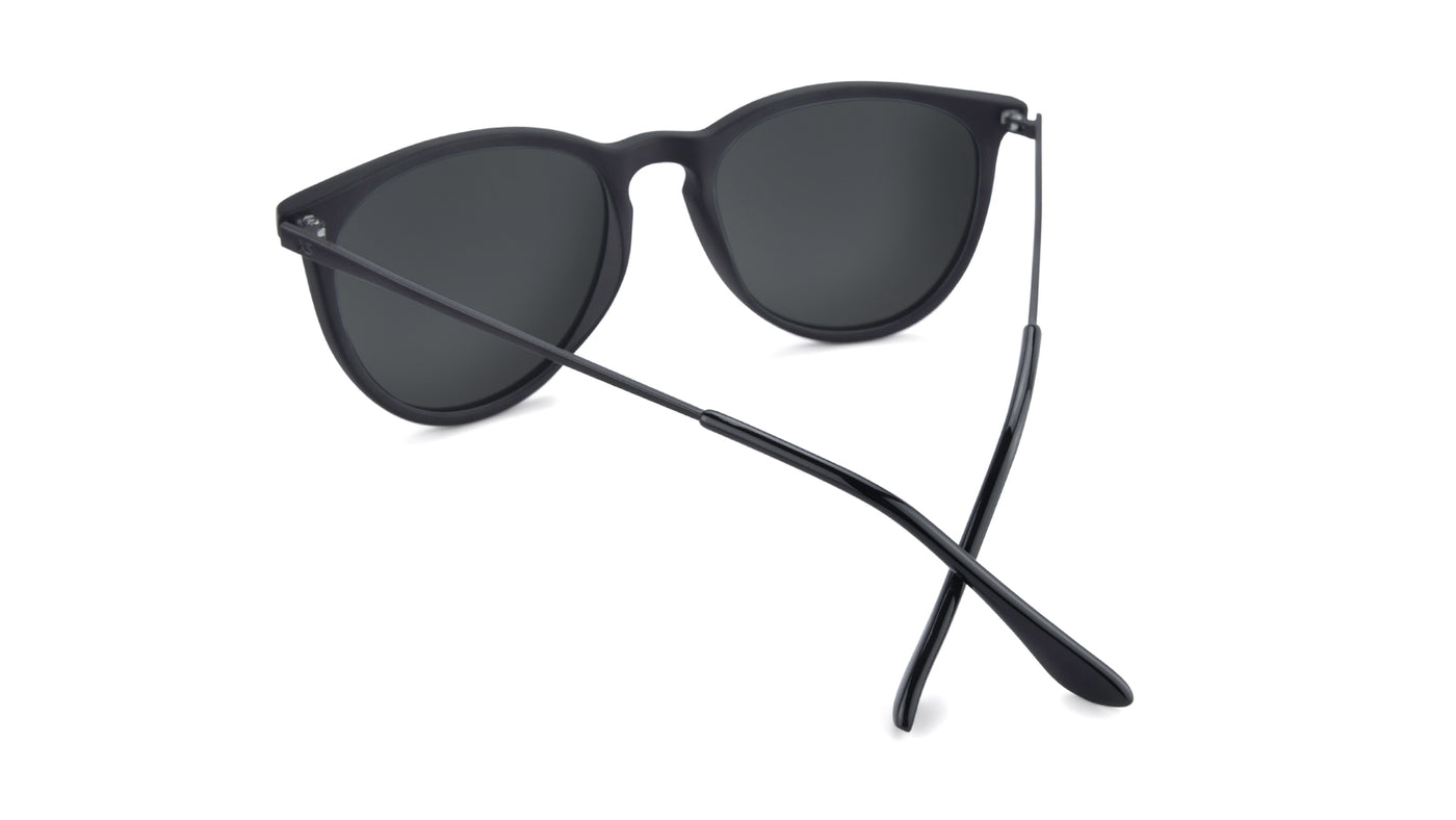 Sunglasses with Matte Black Frame and Polarized Black Smoke Lenses, Back