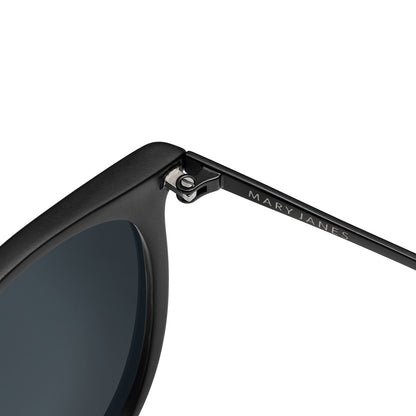 Black on Black Mary Janes Sunglasses, Hinge