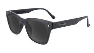 Sunglasses with Matte Black on Black Frames and Polarized Smoke Lenses, Flyover