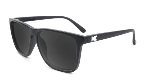 Knockaround Fast Lanes Matte Black Frames with Black Smoke Lenses, Flyover