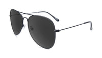 Sunglasses with Black Metal Frame and Polarized Black Smoke Lenses, Flyover