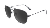 Sunglasses with Black Metal Frame and Polarized Smoke Lenses, Flyover