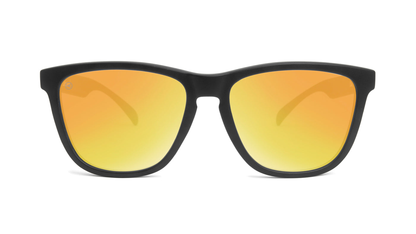 Sunglasses with Black Frame and Polarized Sunset Lenses, Front