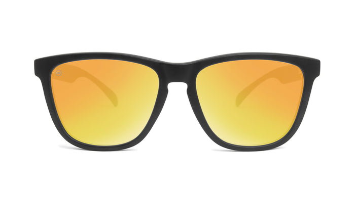 Sunglasses with Black Frame and Polarized Sunset Lenses, Front