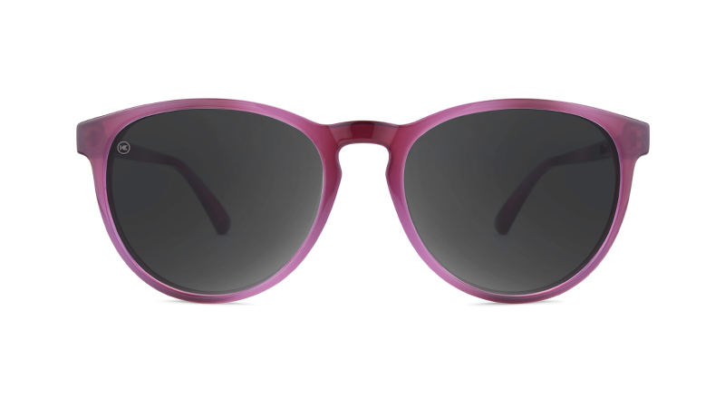 Sunglasses with Blackberry Lagoon Frames and Polarized Smoke Lenses, Front