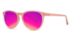 Sunglasses with Pink Frames and Polarized Pink Sunset Lenses, Threequarter