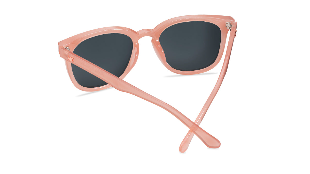 Sunglasses with Pink Frames and Polarized Pink Sunset Lenses, Back