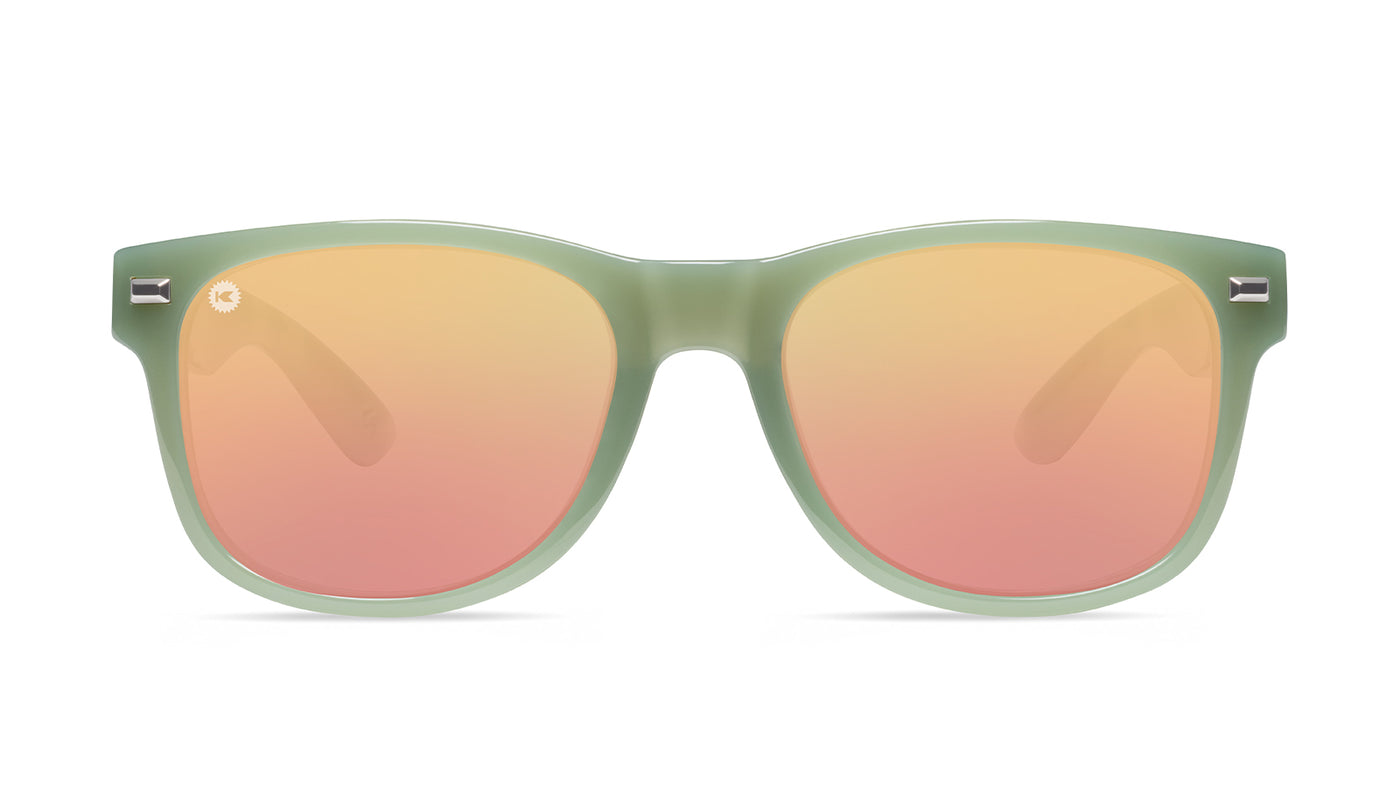 Sunglasses with Bunkhouse-inspired Frames and Polarized Rose Gold Lenses, Front