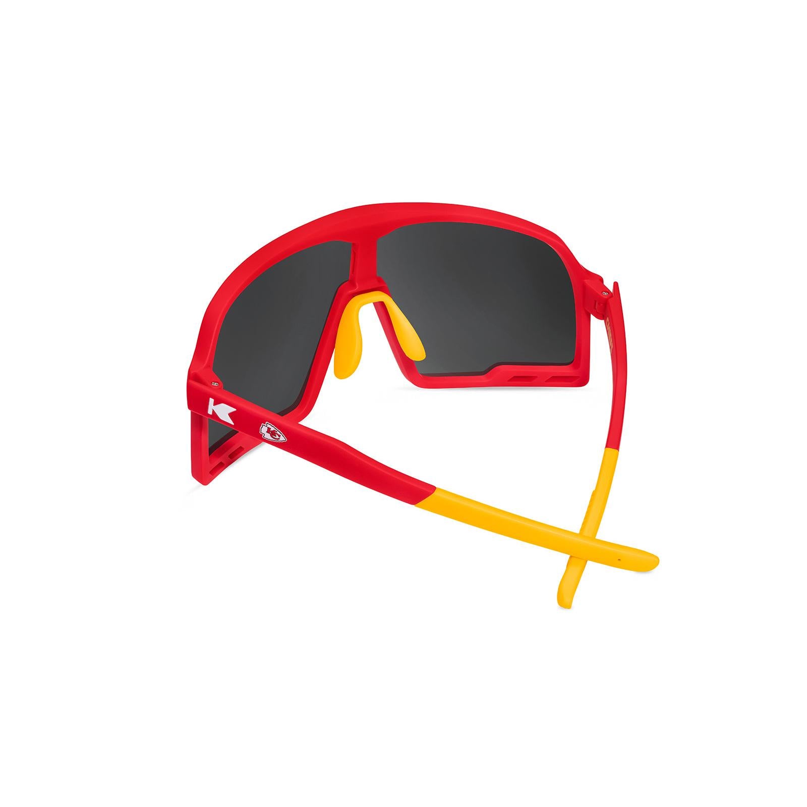 where to buy goggles near me Kansas City Chiefs Wraparound Sport Sunglasses w/ Yellow Shield Lens