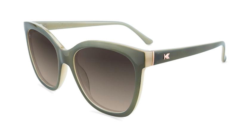 Sunglasses with Coastal Dunes Frames and Polarized Amber Gradient Lenses, Flyover
