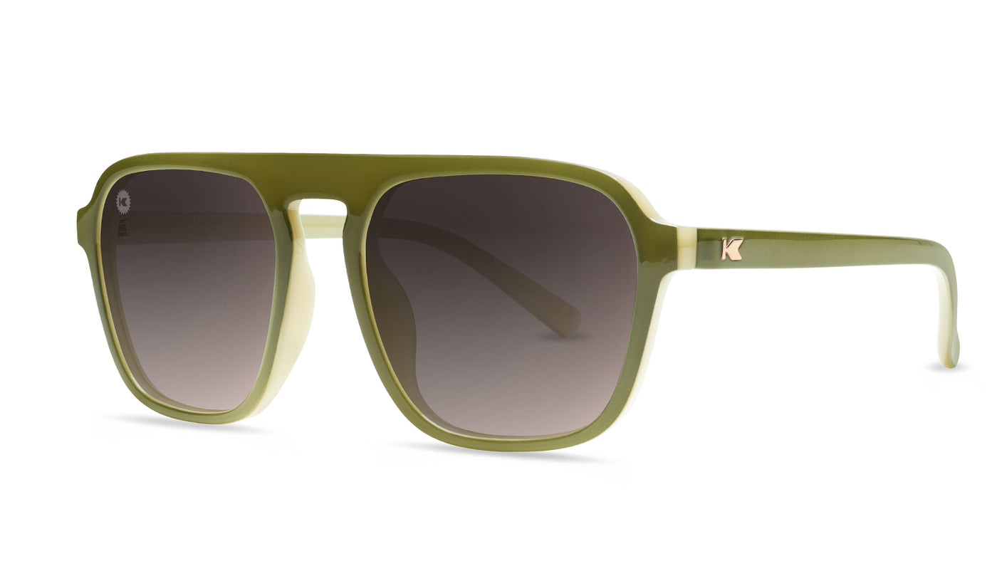 Sunglasses with Coastal Dunes Frames and Polarized Amber Gradient Lenses, Threequarter