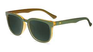 Sunglasses with Glossy Green Frames and Polarized Green Lenses, Flyover