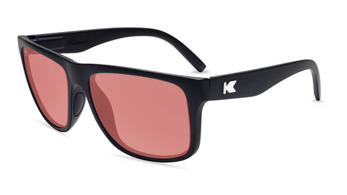 Sunglasses with Black Frames and Pink Color Enhancing Lenses