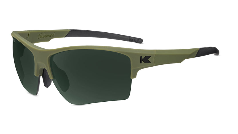 Sunglasses with Matte Green Frame and Green Lenses