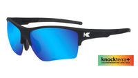 Sunglasses with Black Frame and Blue Lenses