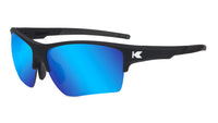 Moonshot Flight Paths Sunglasses with Black Frame and Blue Lenses, Flyover