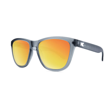 Frosted Grey / Red Sunset Premiums Sunglasses, Threequarter