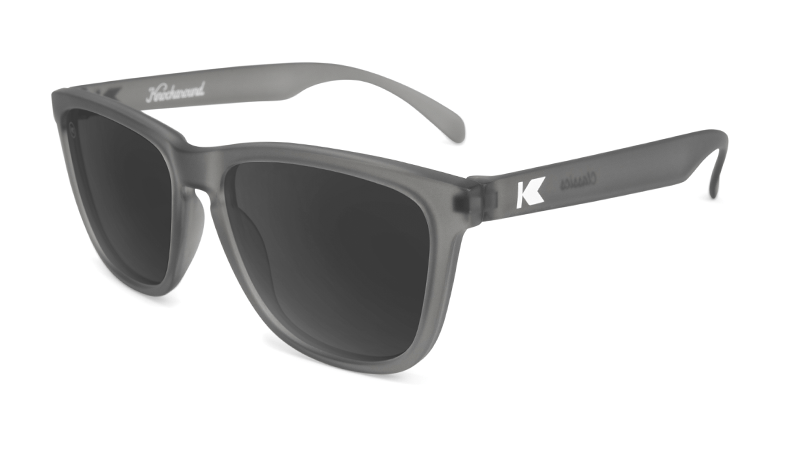 Clear grey sunglasses with square lenses