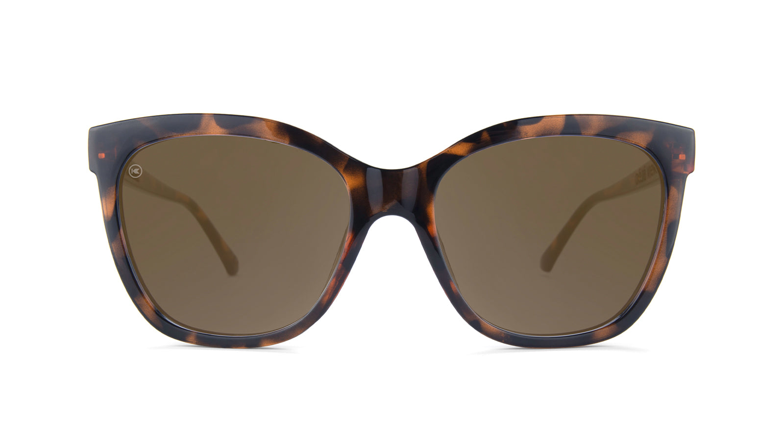 Sunglasses with BrownFrames and Polarized Amber Lenses, Front