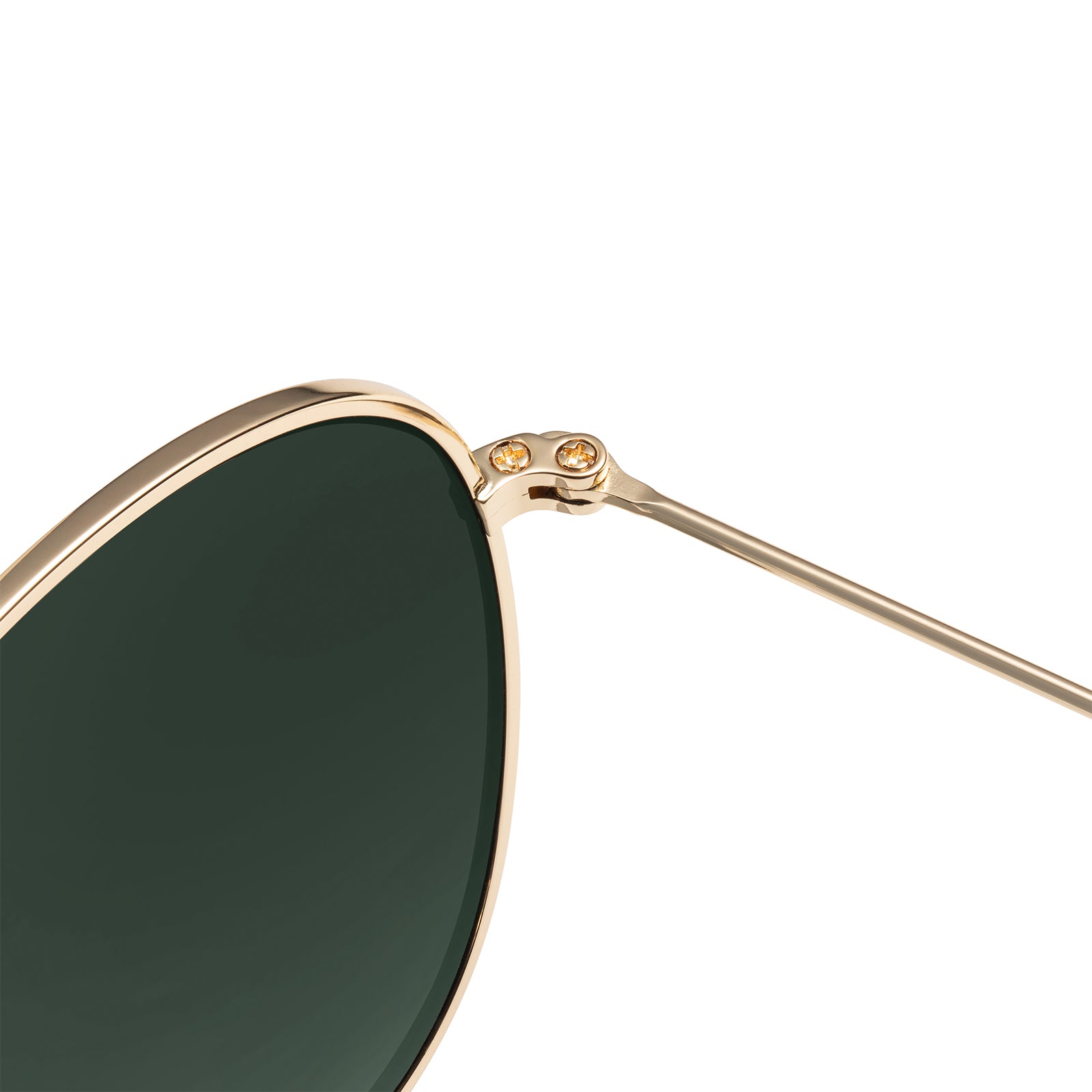 Gold / Aviator Green Mile Highs Sunglasses, Hinge