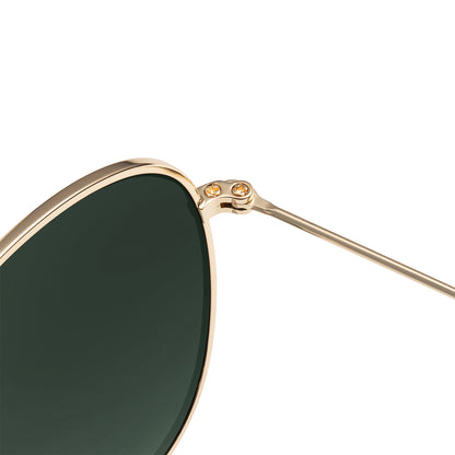 Gold / Aviator Green Mile Highs Sunglasses, Hinge