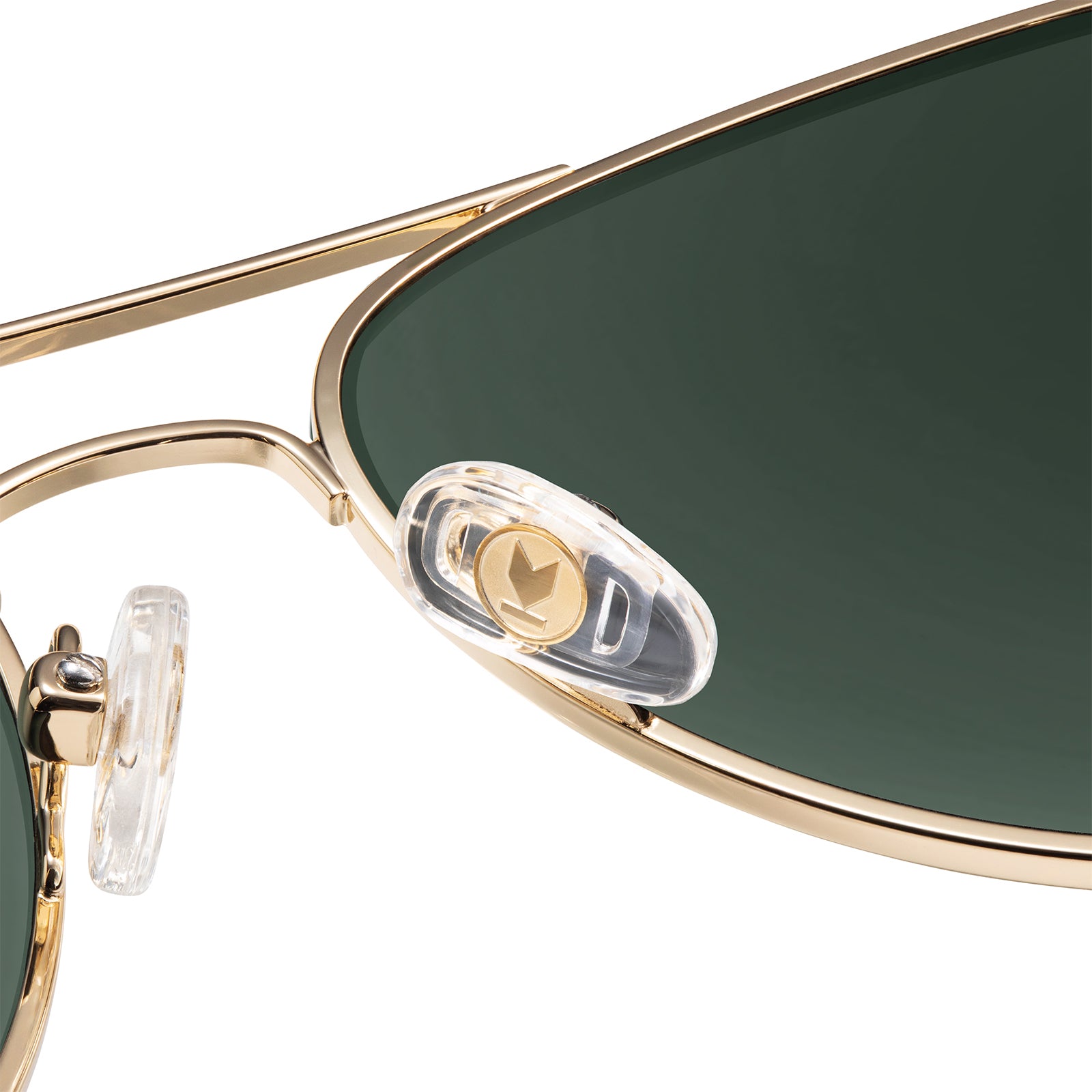 Gold / Aviator Green Mile Highs Sunglasses, Nose
